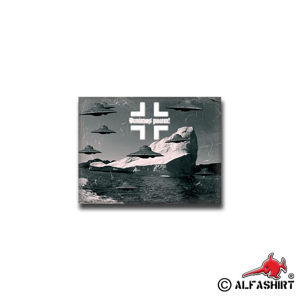 Sticker Haunebu Antarctic Neuschwabenland Flugscheibe 9x7cm A1425