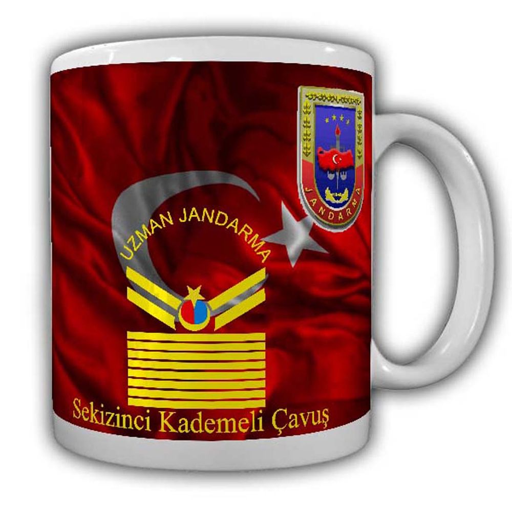 Uzman Janddarma Sekizinci Kademeli Cavus Tasse Kaffeebecher Militär Türkey #22655