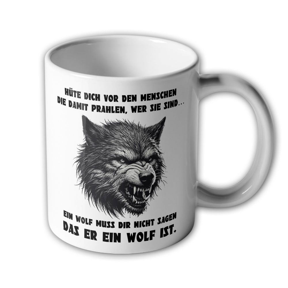 Mug Beware of the people who brag about who they are a wolf #46001