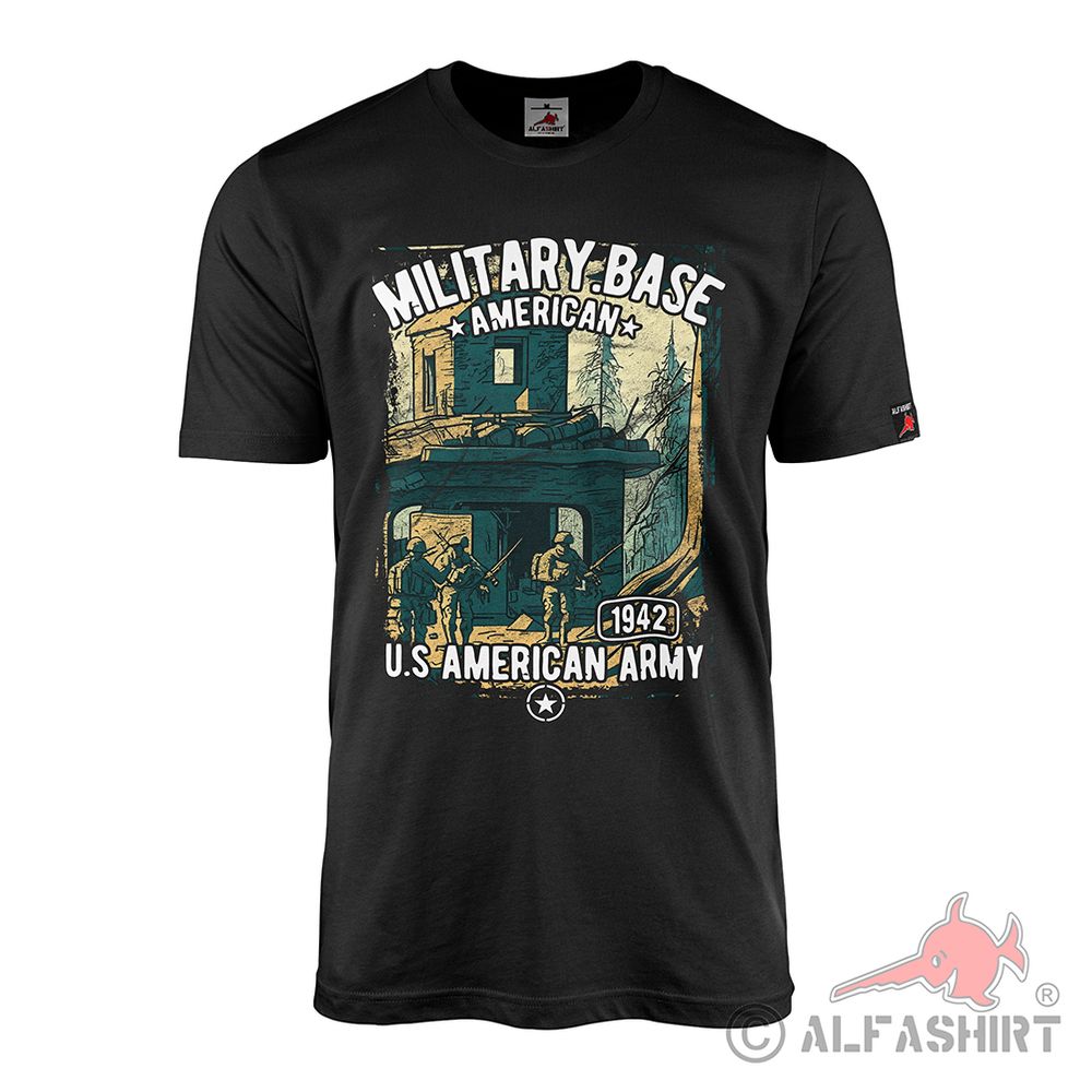 Military Outpost Amerika Army Base US Außenposten Soldaten T-shirt#42263