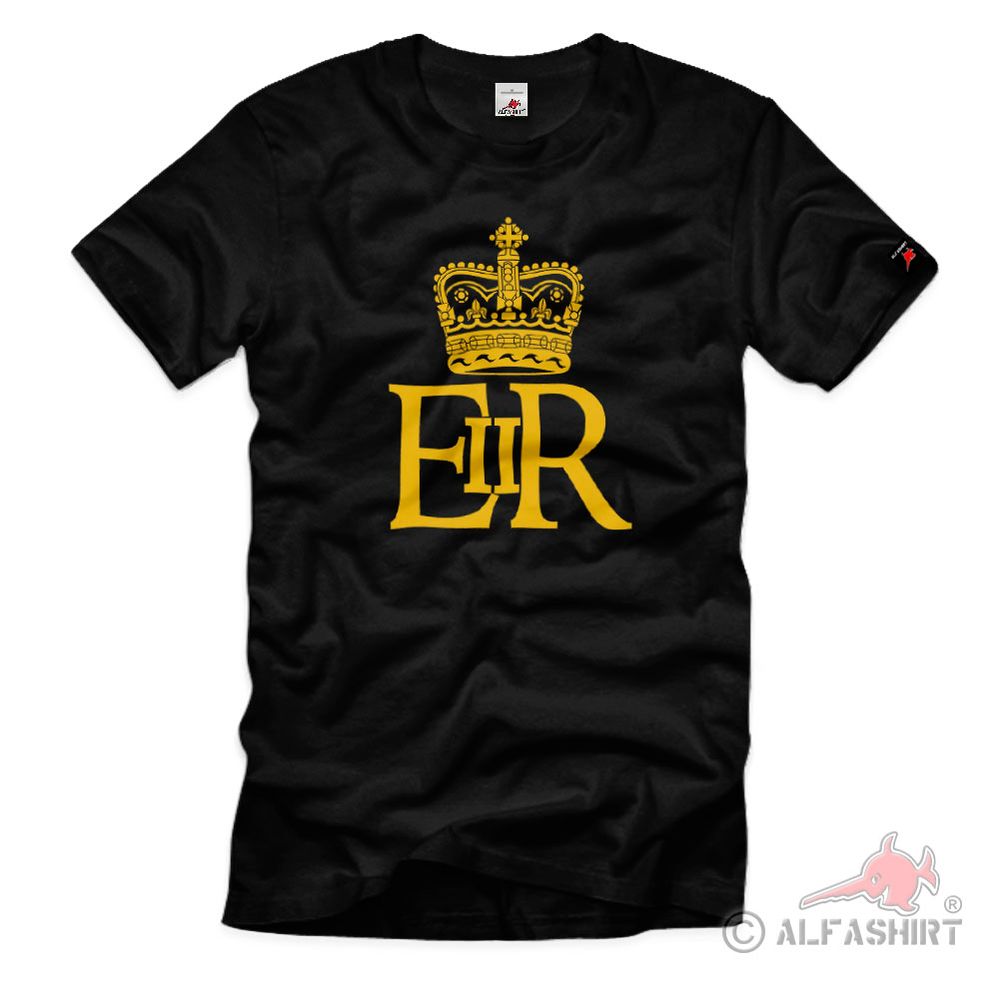 Royal Wappen Queen Elizabeth 2 Monogram Chiffre Abzeichen T-Shirt#40474