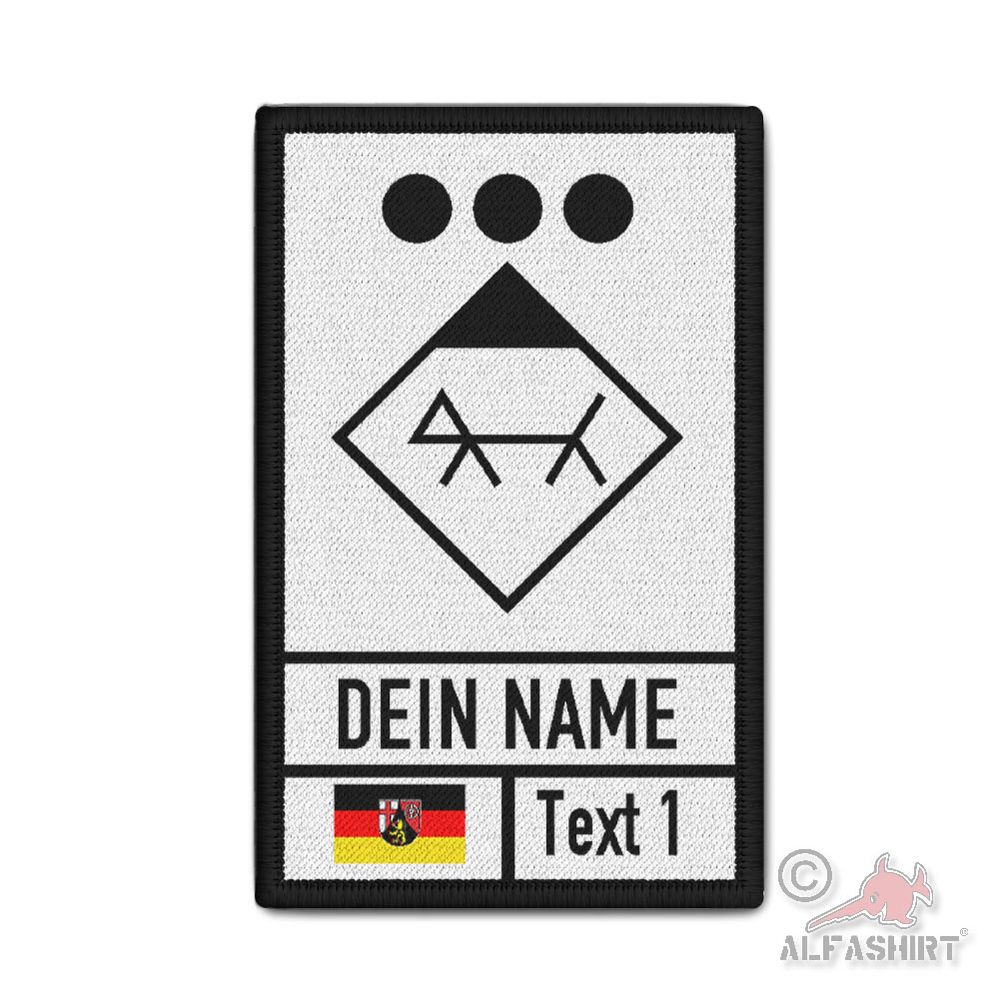 Rank Patch 9,8x6cm Patch GER DE RLP Rheinland-Pfalz Hundestaffel #44966