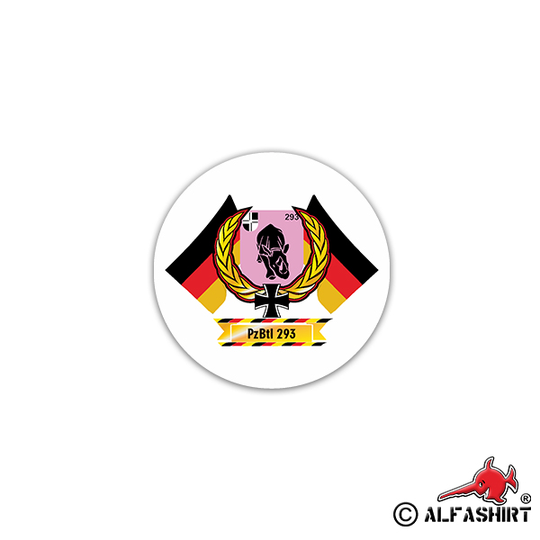 Sticker PzBtl 293 Tank Battalion BW Army Military Army 7x7cm # A2356