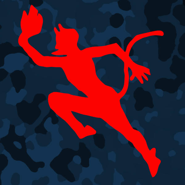 Sticker The devil with torch in the Atlantic U552 Erich Topp 10x8cm # A055