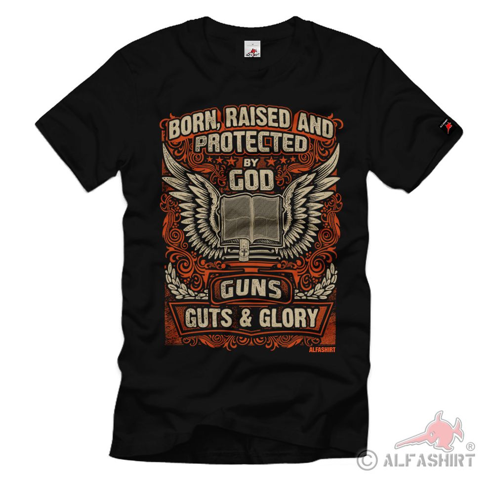 Gun Control Born Raised Protected Mut T-Shirt #32414