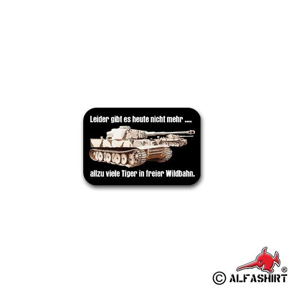 Sticker Tiger in the wild fun humor extinction 11x7cm A2166