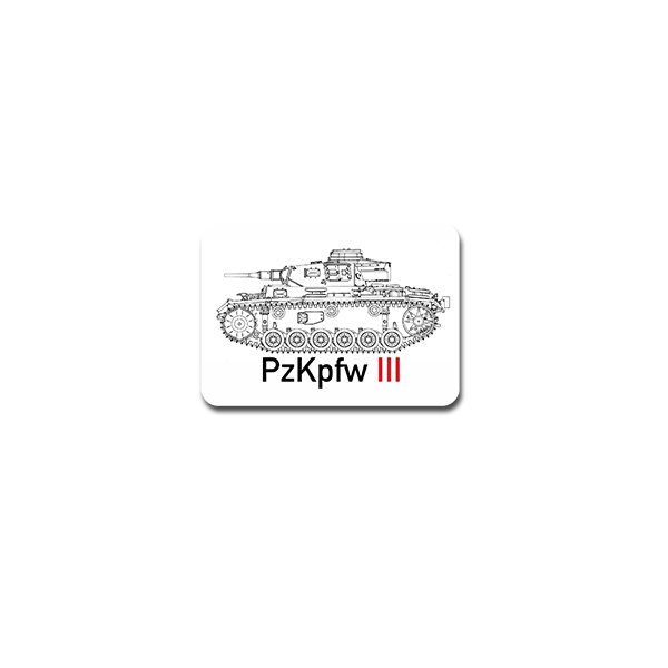 Sticker Sticker PzKpfw 3 Panzerkampfwagen Panzerdivision Panzer 10x7cm # A4181
