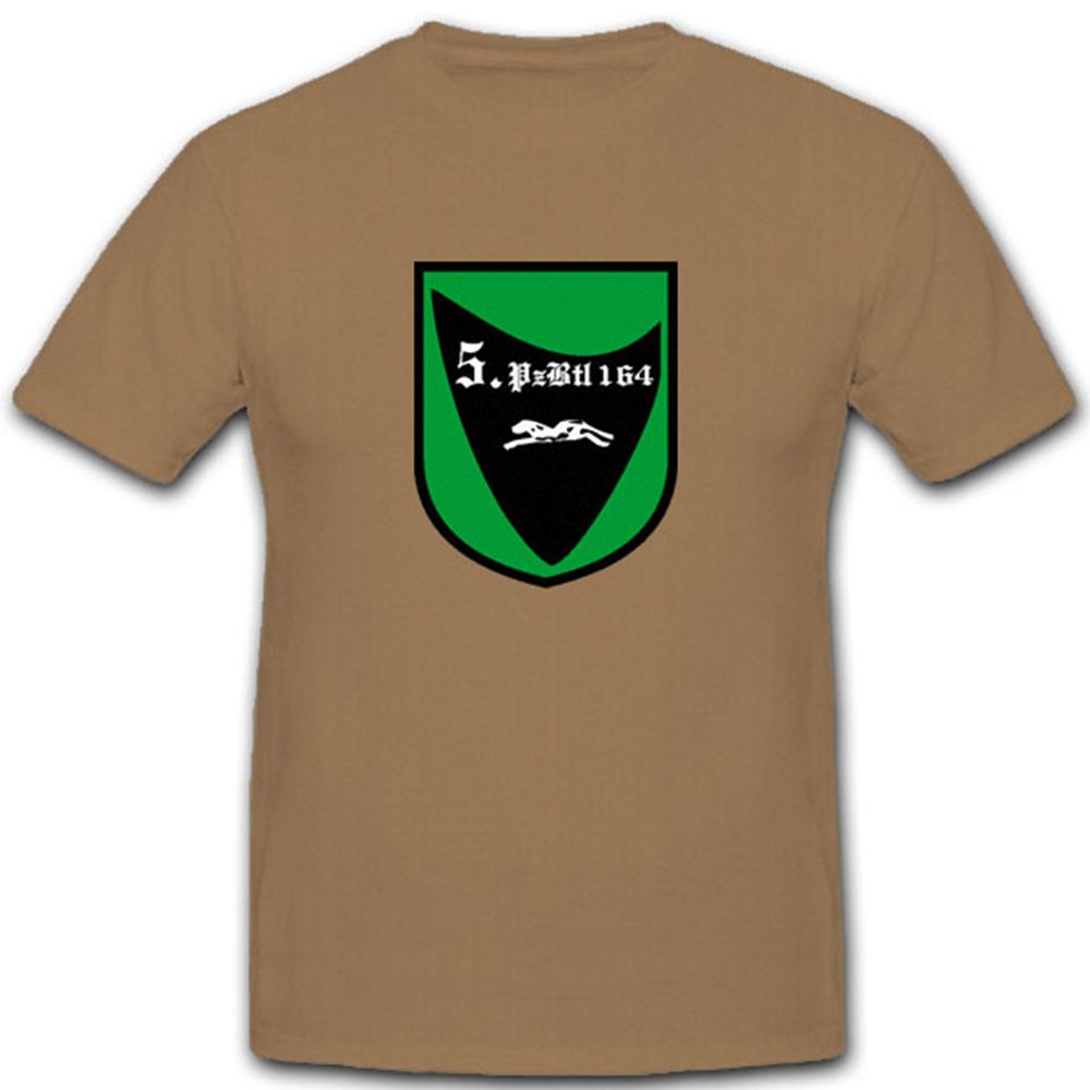 5./PzBtl 164 Panzerbataillon Panzer Bataillon Kompanie Wappen BW - T Shirt #5000