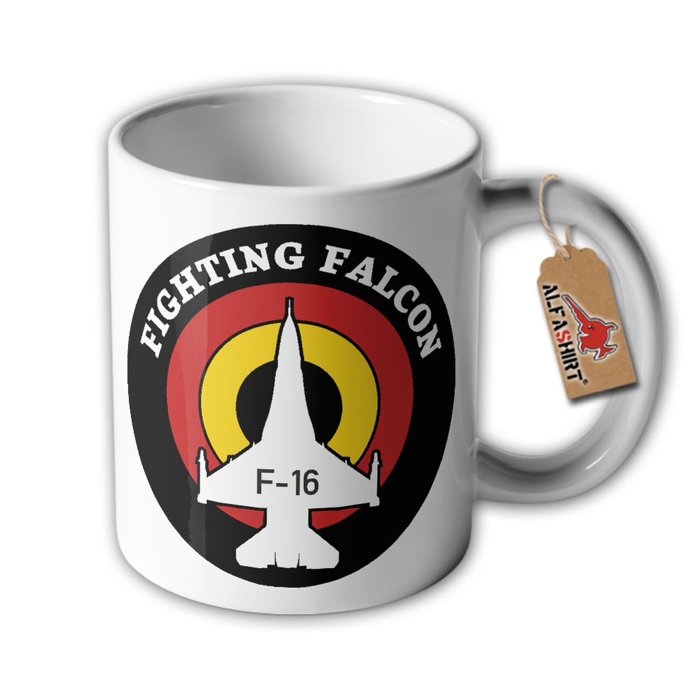 Tasse Fighting Falcon F-16 Arabica Kaffee Mehrzweckkampfflugzeug Reservist#33870