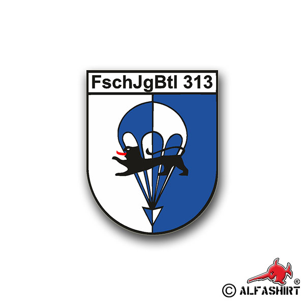 Sticker FschJgBtl 313 Paratrooper Battalion BW 7x6cm A750