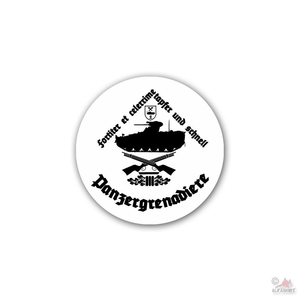 PzGrenLehrBtl 92 Panzergrenadier Fortiter et celerrime brave 7x7cm # 26502