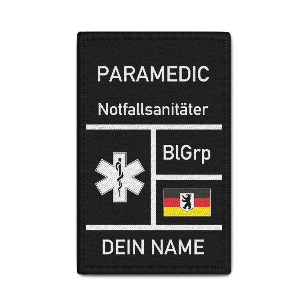 Paramedic Emergency Medical Technician NFS Star Berlin GER DE Rank Patch #44822