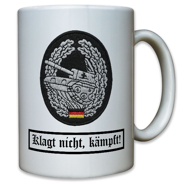 Barettabzeichen Panzertruppe Stoffabzeichen Schütze Fahrer - Tasse #10962