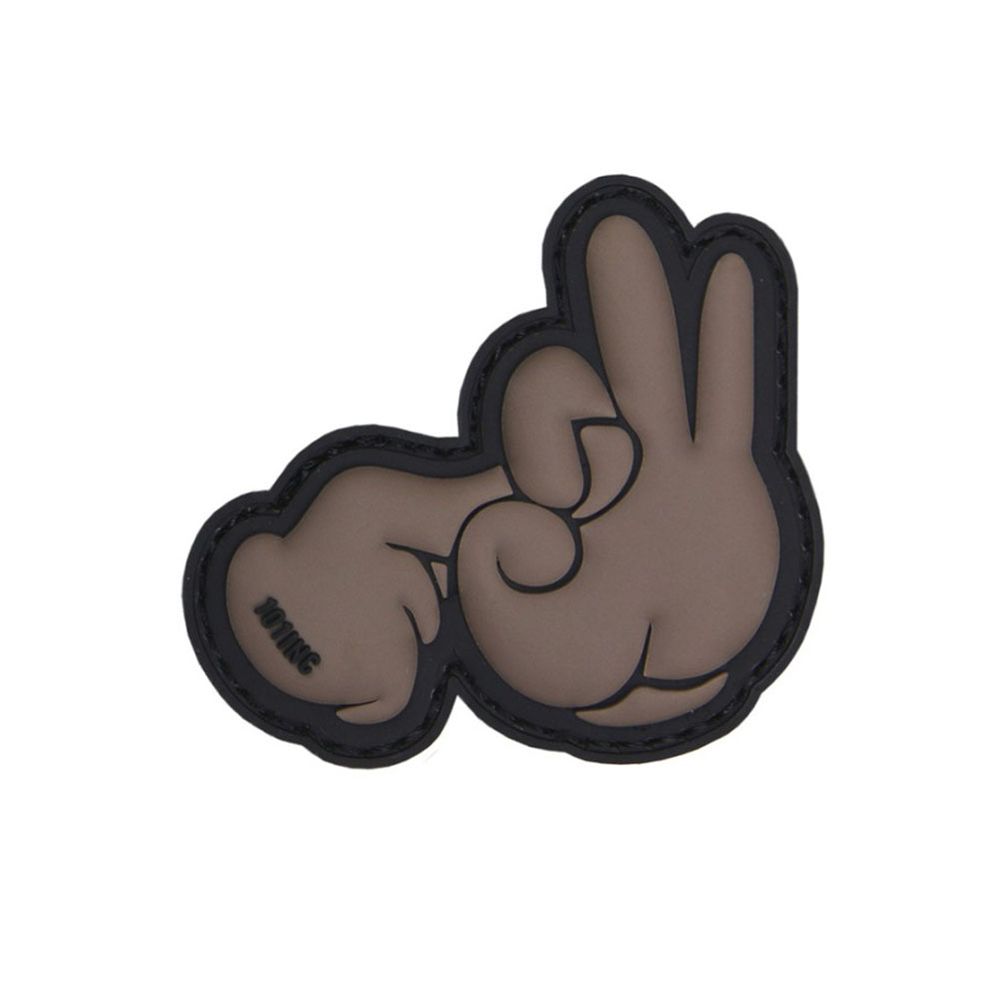 3D Rubber Patch Fuck Fingers Humor  Jacke#31965