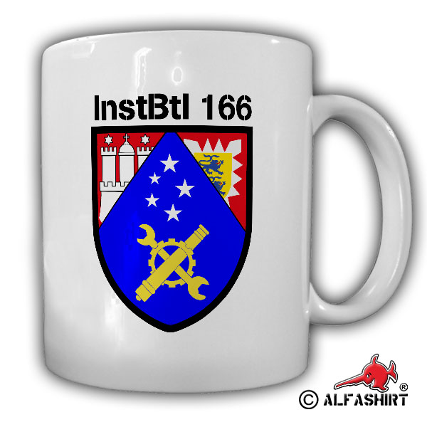 InstBtl 166 Instandsetzungsbataillon Boostedt BW Wappen Abzeichen Tasse #16315