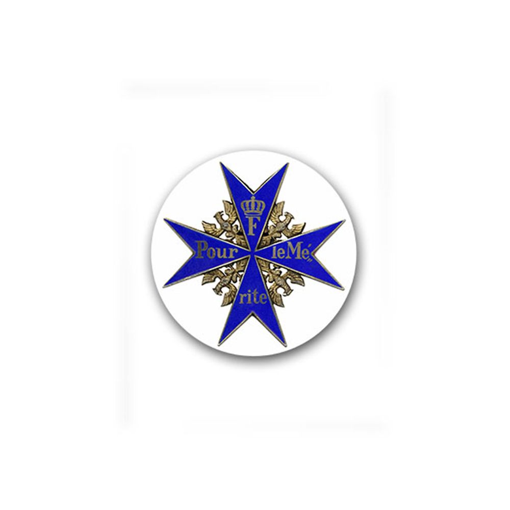 Sticker Pour le Mérite valor award Frederick 7x7cm A1819