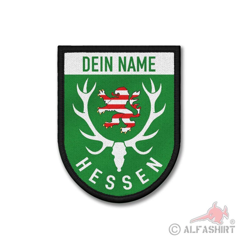 Patch personalisierbar Jäger Hessen Löwe Wild Wald Wälder Schutz Natur #43777