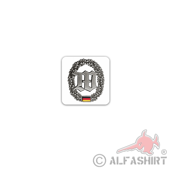 Sticker Beret Badge Guard Battalion WachBtl BMVg BW 7x7cm A3113