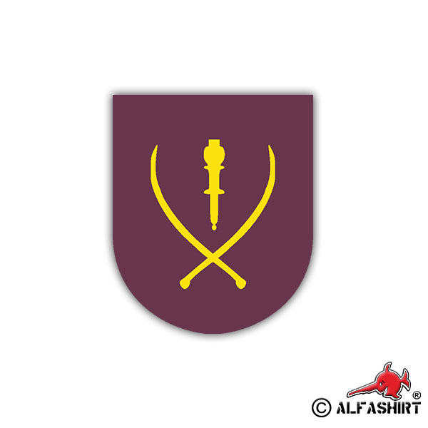 Aufkleber/Sticker 1. Kosaken Division Wappen Abzeichen Emblem 7x6cm A1222