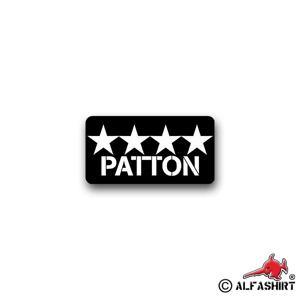 Sticker 4 stars General Patton US Army America USA 13x7cm A1782