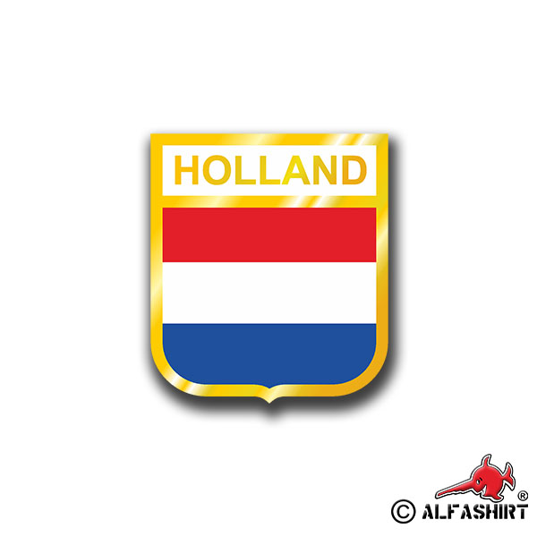 Aufkleber/Sticker Holland Niederlande Netherlands Fahne Flagge 7x6cm A1057