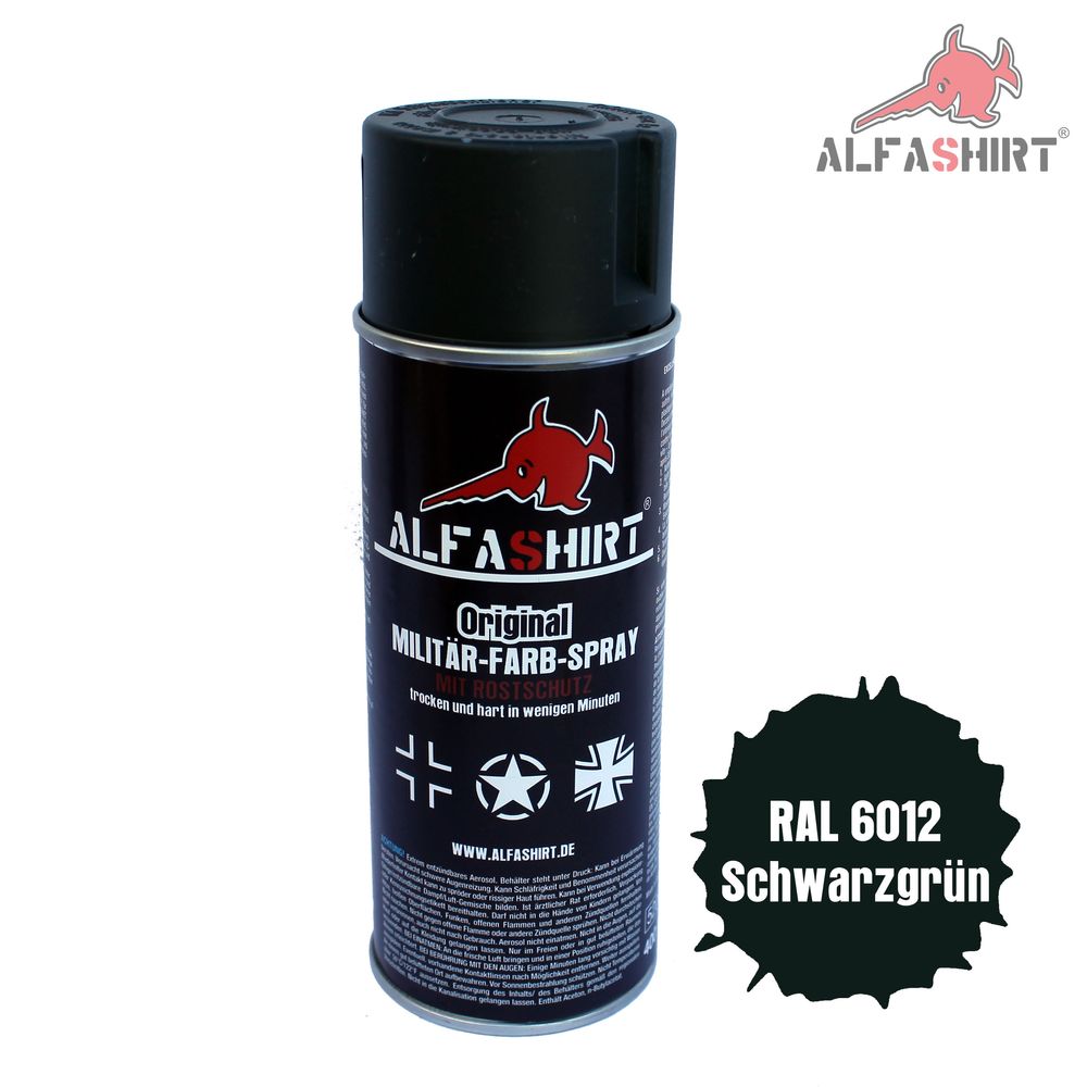 Color Spray Ral 6012 Black Green BGS Federal Border Guard GSG9 Paint Color # 14012