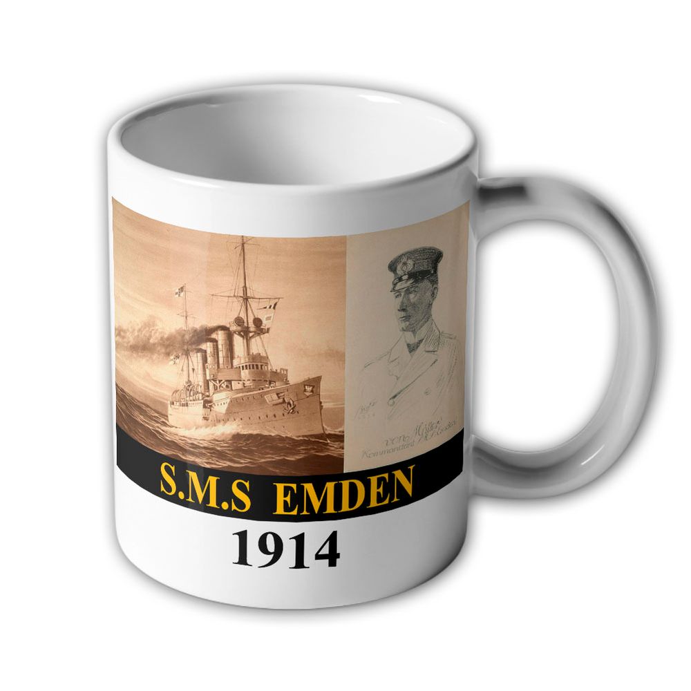 Mug SMS Emden small cruiser ship Imperial Navy by Müller #46619