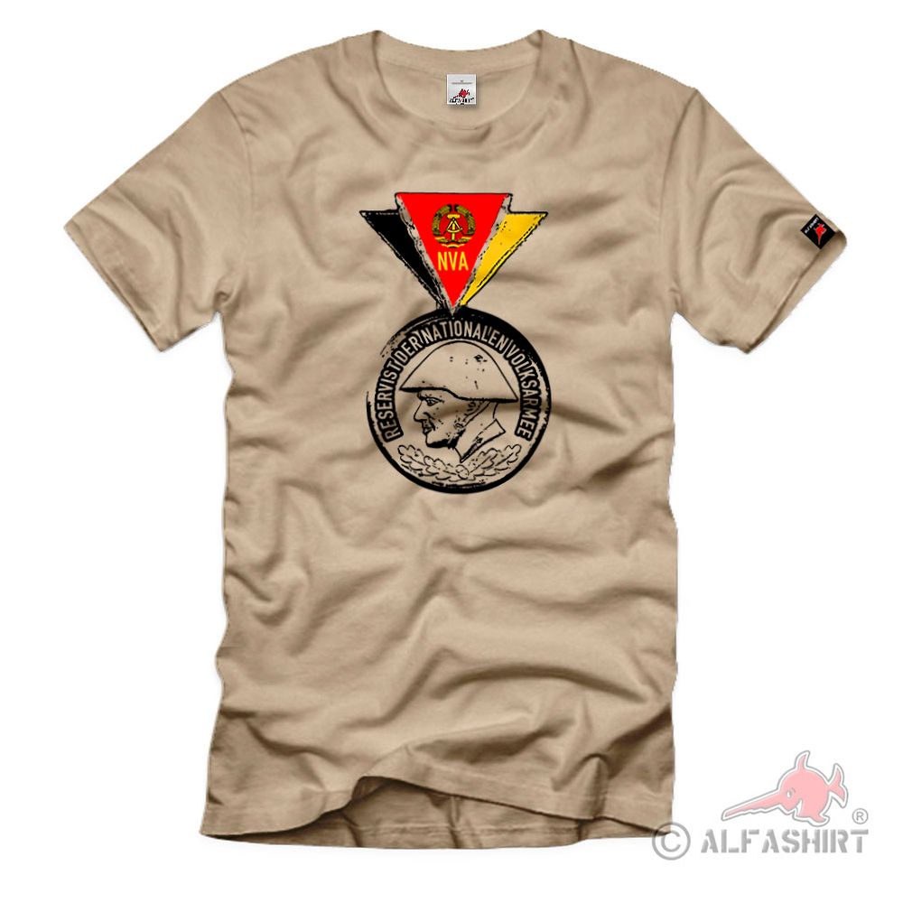 Reservist der nationalen Volksarmee Orden DDR Abzeichen Soldat T-Shirt #39017