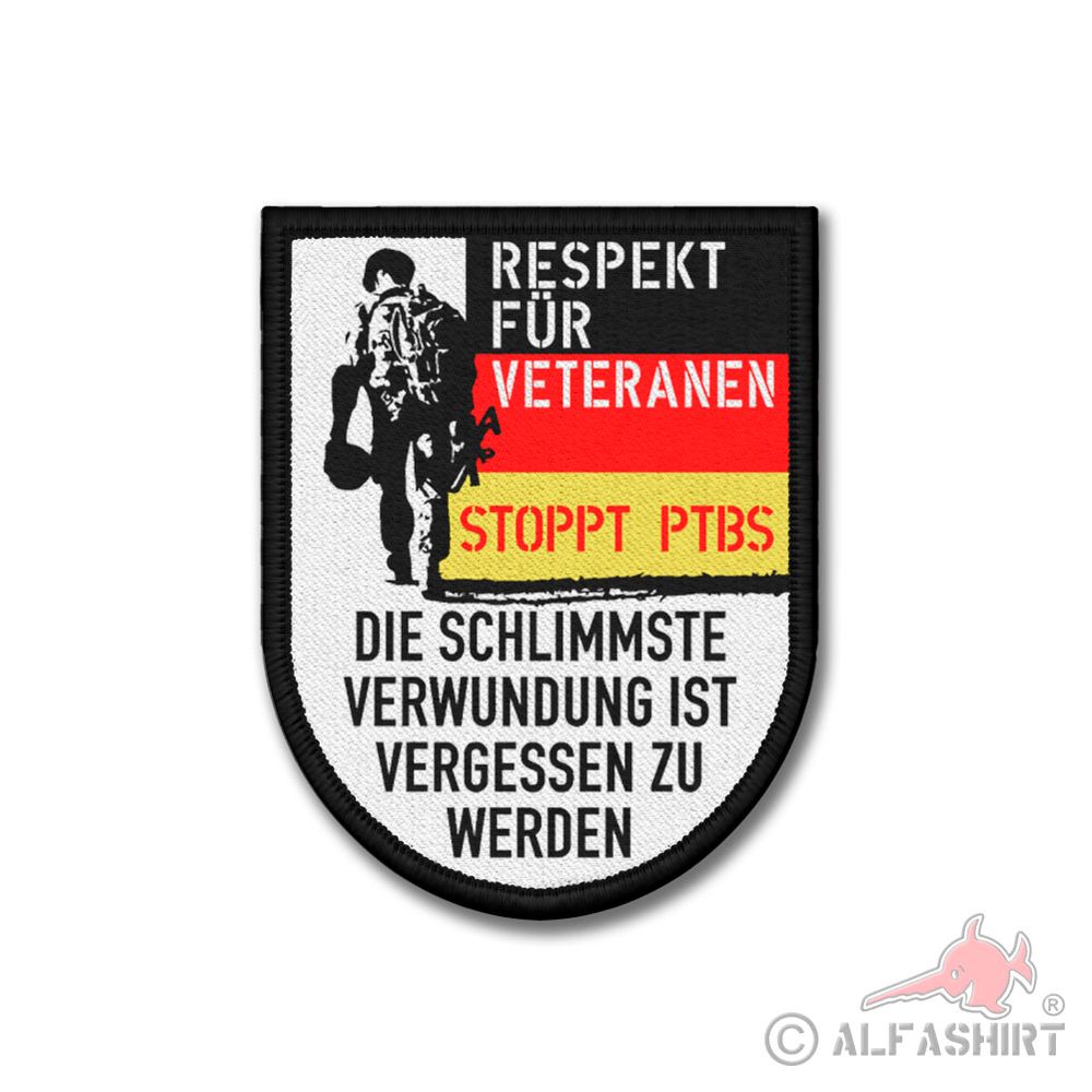 Patch Respekt für Veteranen - STOPPT PTBS Bundeswehr Einsatz #40048
