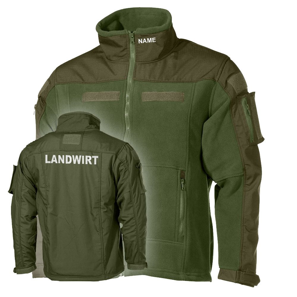 Fleecejacke Landwirt Gestickt Bauern Agrar Landtechnik Traktor Feld Korn #43623