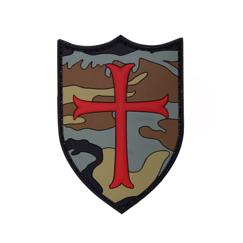 3D Rubber Crusader Woodland Tarn Patch Infidel Aufnäher Alfashirt 6  x 9 cm#26993