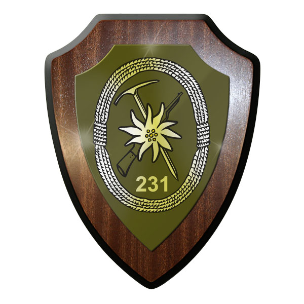 Wappenschild - Gebirgsjägerbataillon 231 GebJgBtl Bundeswehr BW Edelweiss #9012