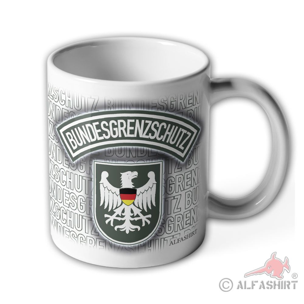 Tasse Bundesgrenzschutz BGS ALT_Polizei Wappen Abzeichen Adler Genscher #23685