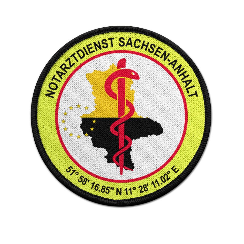 Patch 9cm Notarztdienst Sachsen-Anhalt ST Notarzt Rettungsdienst Äskulap #47834