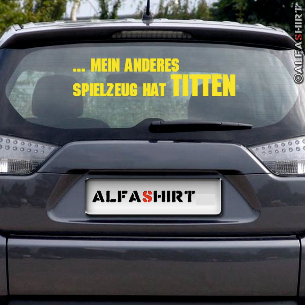 Sticker Tits Toy My other toy Humor Fun Men 30x7cm # A240