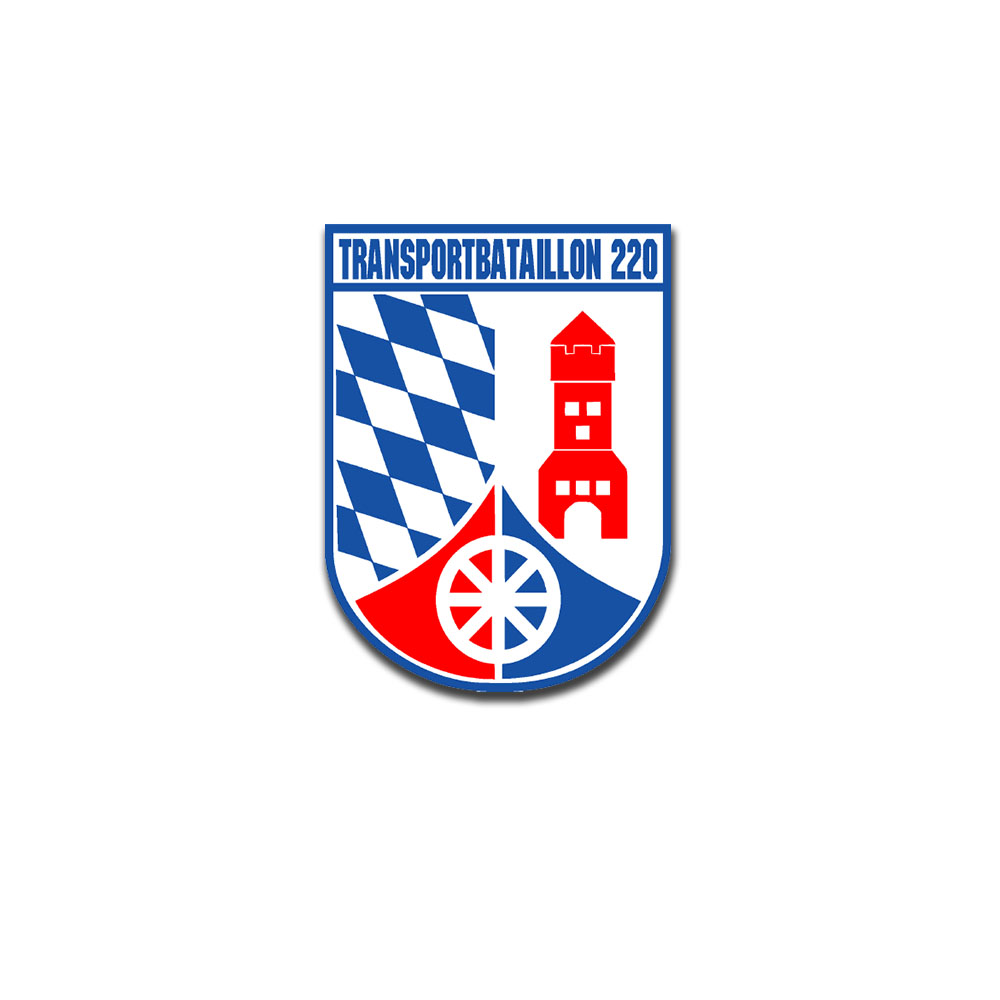 Aufkleber/Sticker Transportbataillon 220 Bundeswehr Wappen TransBtl 7x7cm A5160