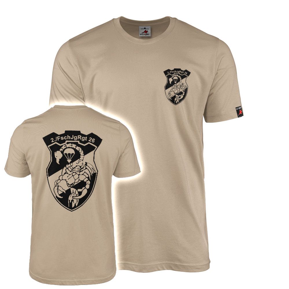 T-Shirt 2. Kompanie Fallschirm Jäger Regiment FschJgRgt 26 Skorpion Wappen#47438