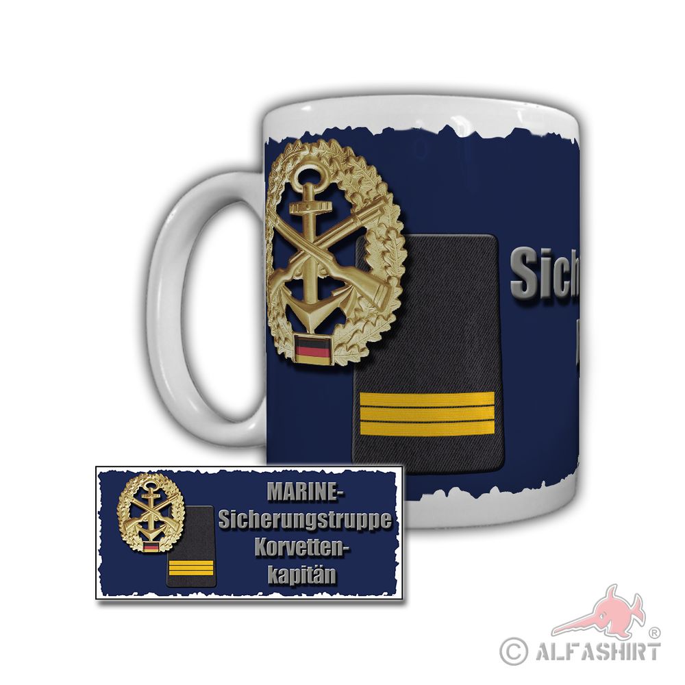 Tasse Marine Sicherungstruppe Korvettenkapitän Schnellboote Bundeswehr #29337