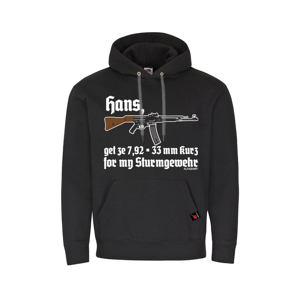 Hoodie Hans get ze 7.92 x 33mm short Stg44 assault rifle pullover sweater # 31359