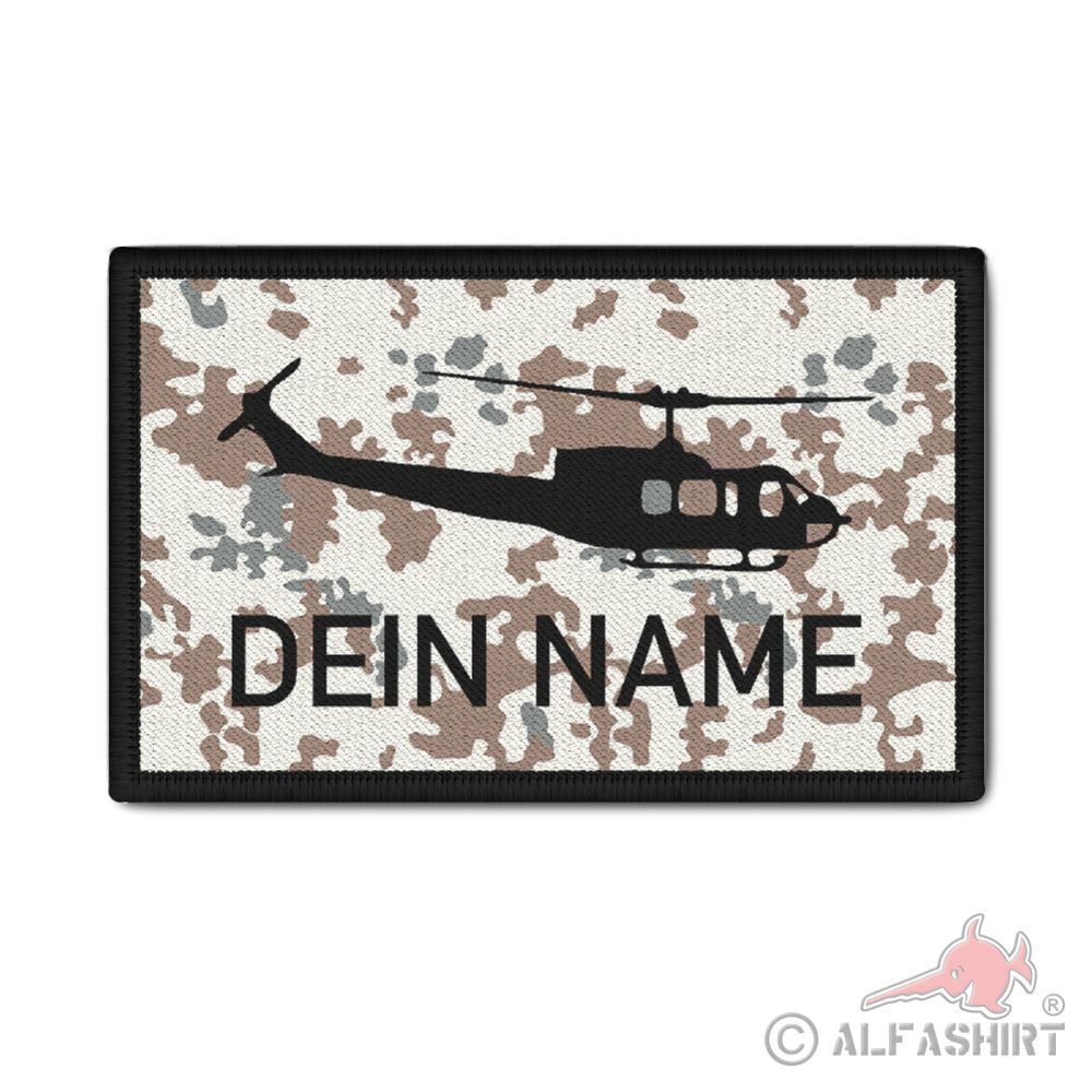 Patch personalisiert Wüstentarn Huey UH-1D Silhouette Hubschrauber #42395