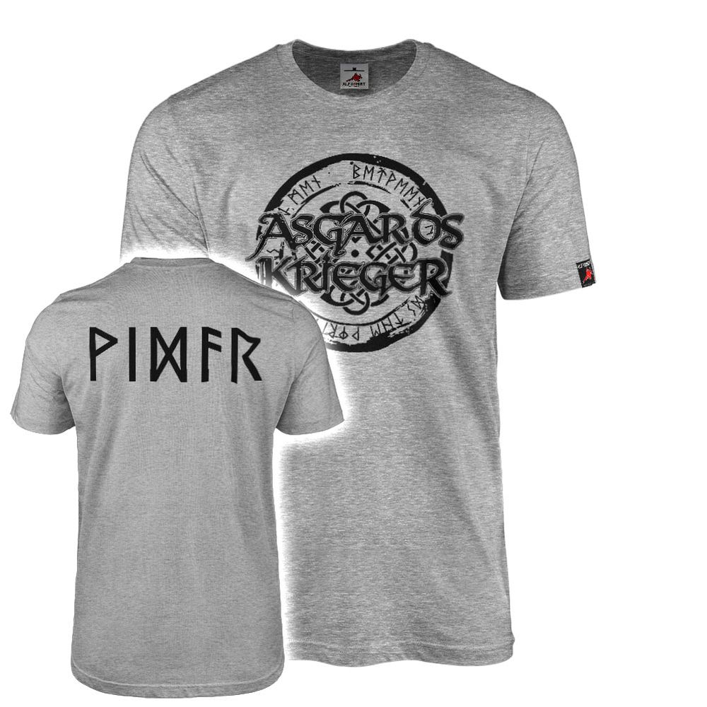 T-Shirt Asgards Warrior Rune Circle Vidar Silent Ase Viking #42764