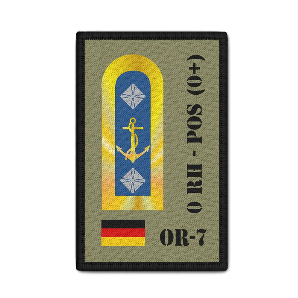 Patch BW Blood Groups Patch OR-7 0 RH - POS 0+ Bundeswehr ISAF 9,8x6cm # 30935