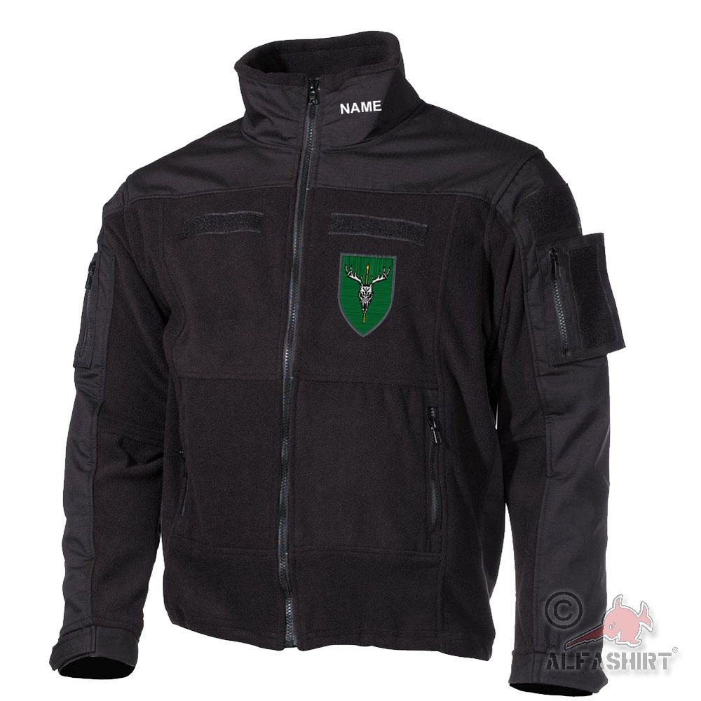 Fleecejacke JgBtl 91 Jägerbataillon GESTICKT Bundeswehr Tactical Unisex Klettfläche Patch #46985
