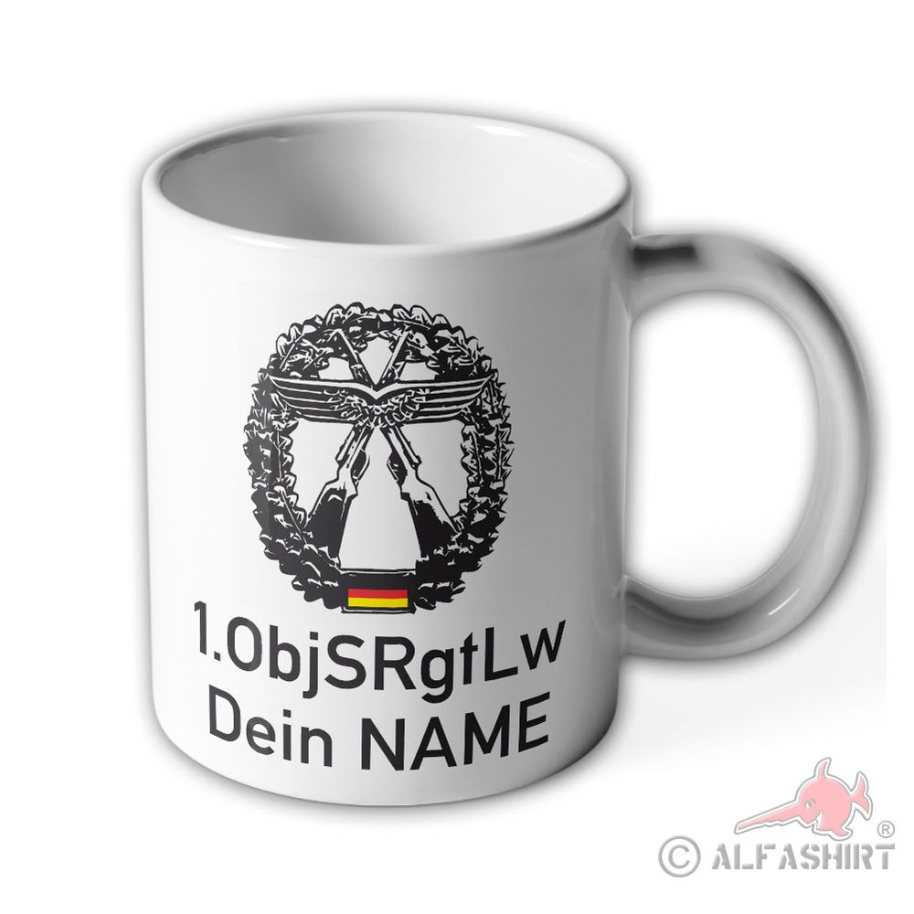 Tasse 1 ObjSRgtLw personalisierbar Objektschutz Regiment der Luftwaffe #40146