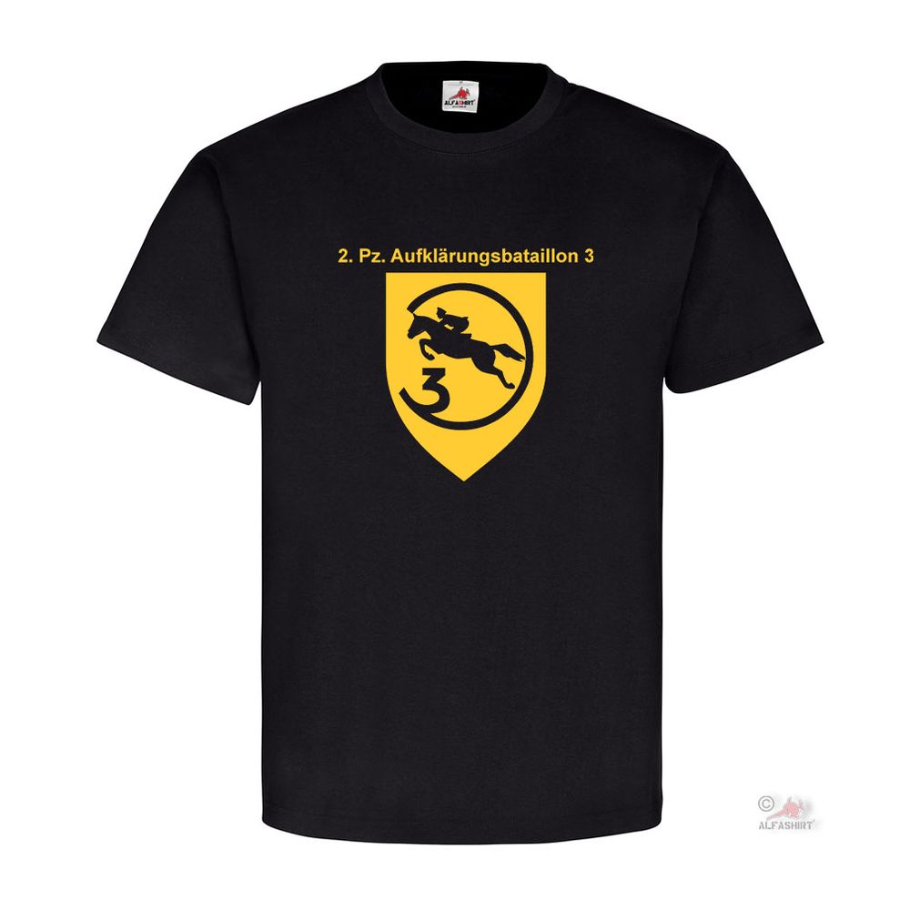 2 Pz Aufklärungsbataillon 3 KpPzAufklBtl Panzer Wappen T Shirt #20050