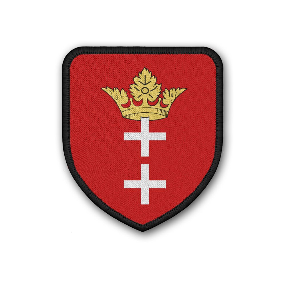 Patch Flagge von Danzig Wappen Zeichen Fahne Aufnäher Land Stolz Ehre #21839