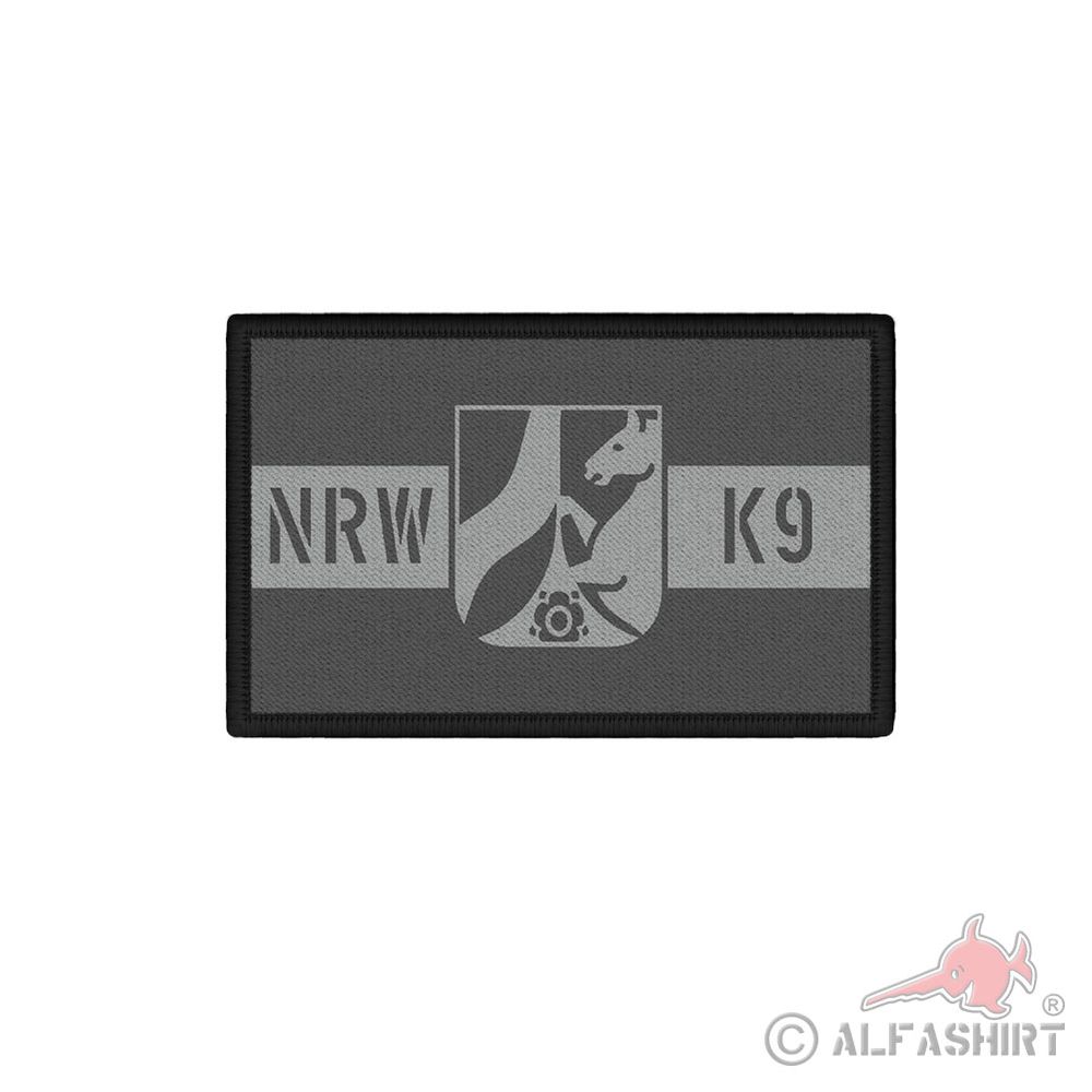Bundesland NRW K9 Patch Nordrhein Westfalen Steingrau 7,5 x 4,5 #38613