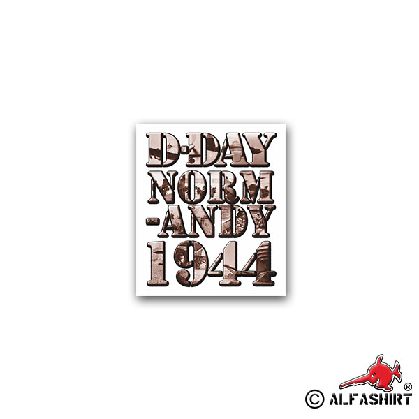 Aufkleber/Sticker D-Day Normandy 1944 Stichtag Invasion Omaha Beach 6x7cm A2568