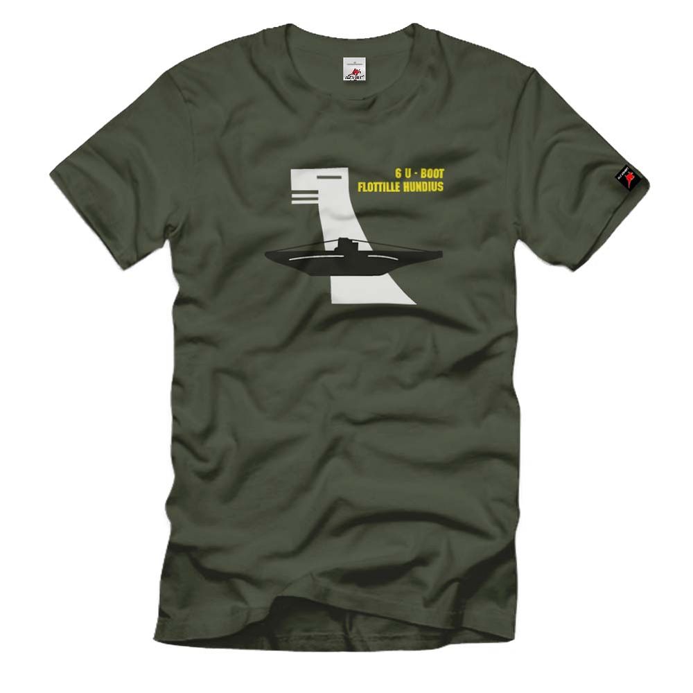 6 U Flottille Unterseebootsflottille U-Boot Marine Wappen T-Shirt #1650