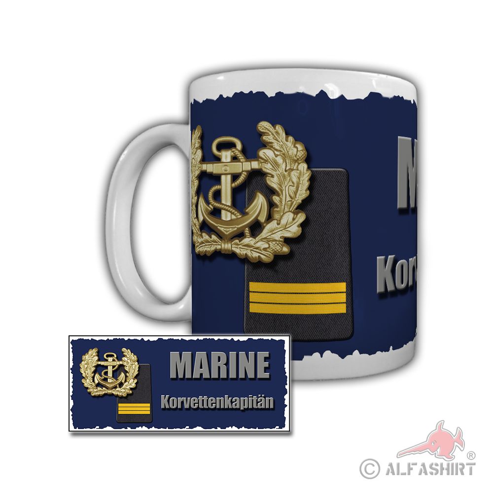 Mug Marine Corvette captain Bordeinsatzkompanie Seebataillons Bundeswehr # 29313